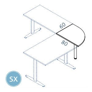 UOP110CO Raccordo SX con Colonna