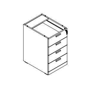 UOP112CO Cassettiera Base