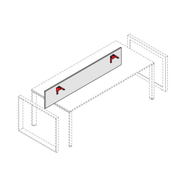 Schiena per Scrivanie con Piano Legno UD108LA