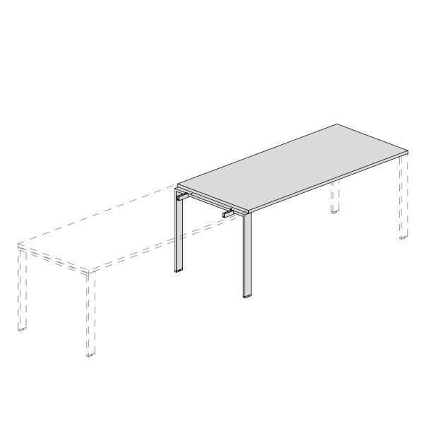 Scrivania Operativa Aggiuntiva in Linea UOP132AB