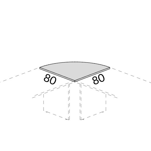 Angolo di Raccordo Complanare cm.80x80 UOP902AB 