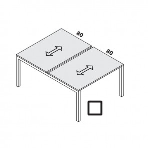 UOP108LA Bench con Fianco a Ponte P.165,2cm