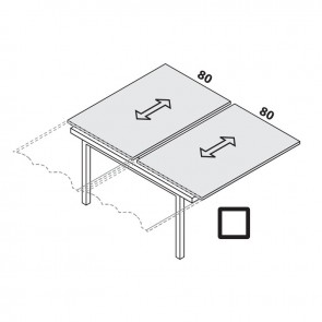 UOP108LA Bench Intermedio con Fianco a Ponte P.165,2cm