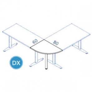 UOP110CO Raccordo DX con Colonna