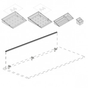 Barra porta-accessori per schermo UOP132AB