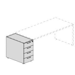 Cassettiera Portante a 4 Cassetti UOP132AB