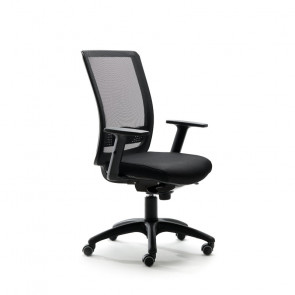 Poltrona Operativa Ergonomica a Norma EN1335 con Schienale in Rete e Sedile Imbottito  SOP906VA