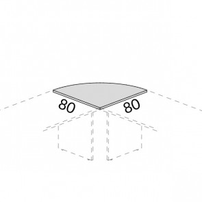 Angolo di Raccordo Complanare cm.80x80 UOP902AB 