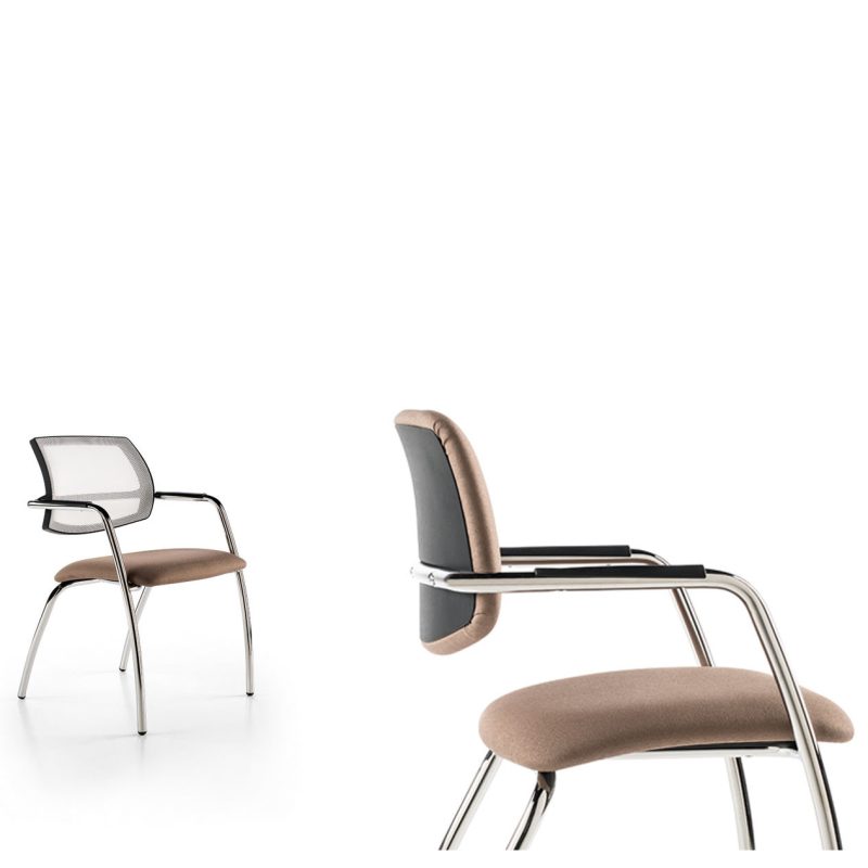 Sedia Fissa per Ospiti/Riunioni/Attesa con Base a Slitta o a Quattro Gambe SVA410FZ